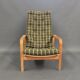 Pair of armchairs and a stool designed by Alf Svensson and manufactured by Källemo