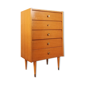 Small vintage oak rag picker