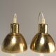 Hans-Agne Jakobsson Perforated brass pendants for Markaryd 1960