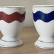 4 vintage porcelain coquetiers