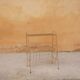 Vintage gold metal magazine rack