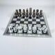 Felice Antonio Botta acrylic chessboard and glass board, Italy, 1970s