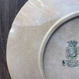 Opaque porcelain flat plate from Gien Terre de Fer, Montigny model