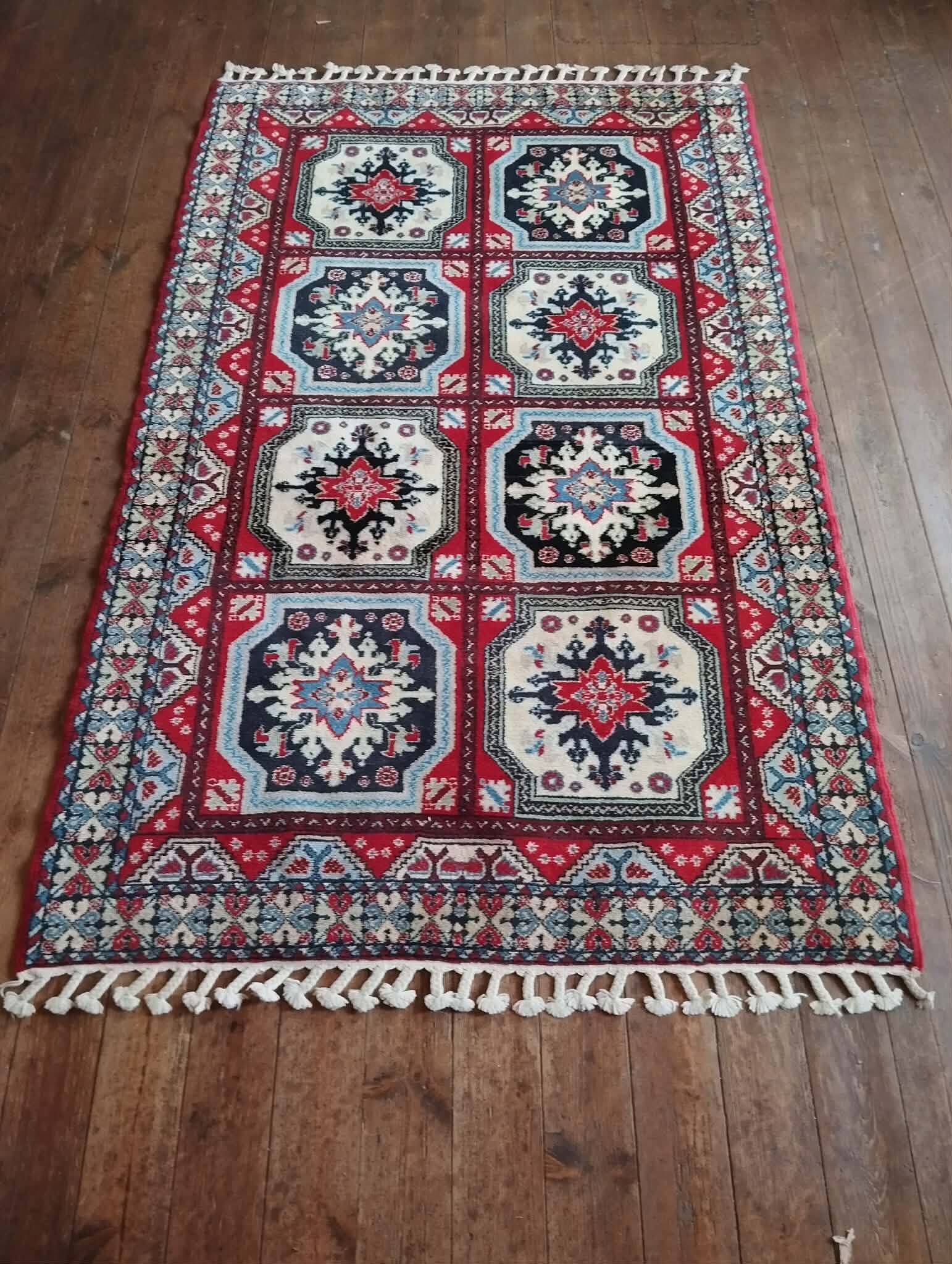 Handmade Berber Carpet Fes 207x124cm