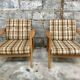 Pair of Scandinavian armchair fabric tiles