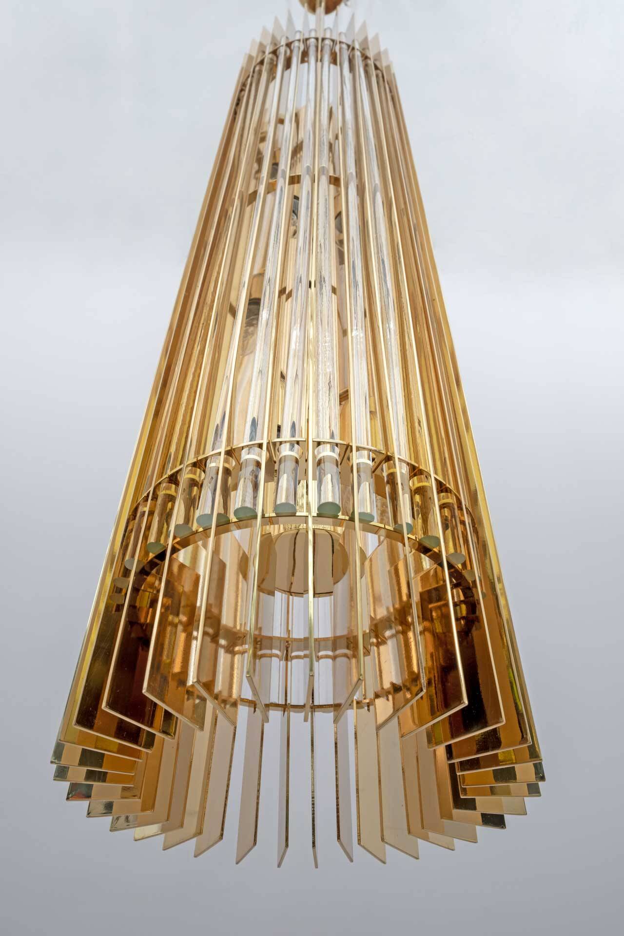 Romani Saccati for Gucci Brass Crystal Murano Pendant by Studio Design