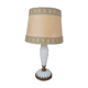 Art deco table lamp in opaline and brass