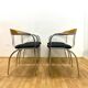 Dining set, mid-century, chrome tube frame, 1980s