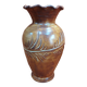 old ceramic tulip vase - signed pottery