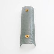 Pair of Modern Italian Murano Glass Green Water and Brass Wall Sconces