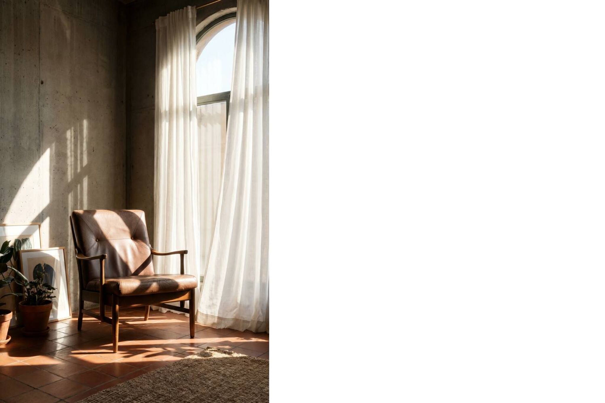 Fauteuil vintage en hêtre et cuir marron du milieu du siècle de Farstrup Møbler