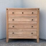 Parisian art deco chest of drawers raw wood