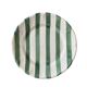 Assiette rayure vert
