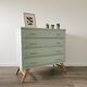 Vintage chest of drawers compass feet