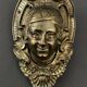 Ornementation de billard en bronze doré visage décor Louis XIV
