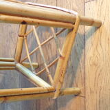 Vintage wicker tabouret