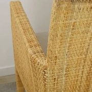 Fauteuil en bois et rotin tressé