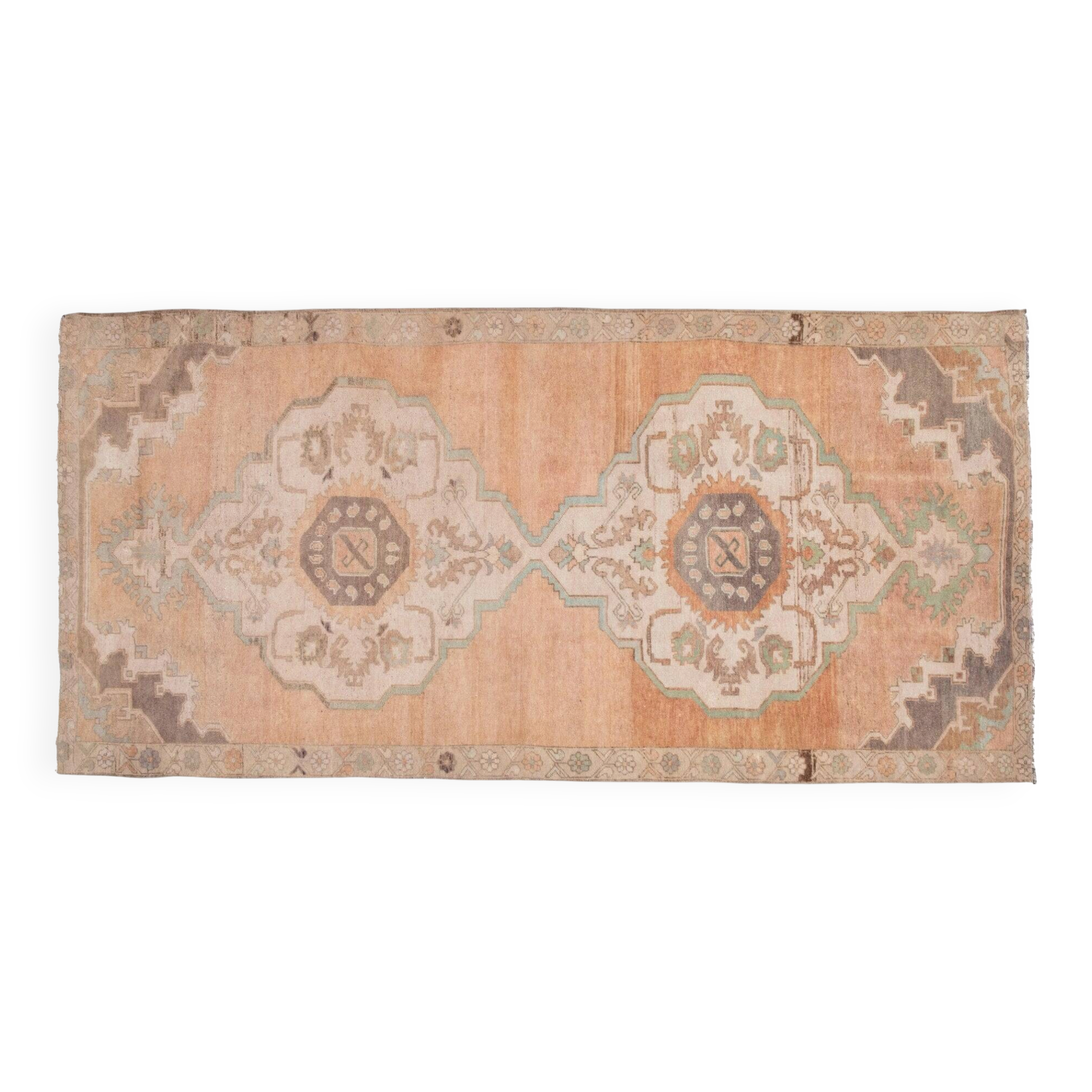 Vintage Turkish hallway rug 150x313 cm
