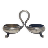 Eclectic silver salt and pepper holder, Germany, 1890s