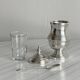 Mustard pot, sugar bowl in silver-plated metal