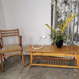 Scandinavian coffee table in blond wood