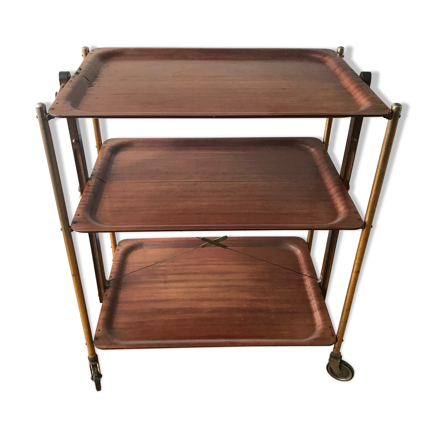Foldable wood service 3 floors