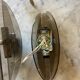 Pair of 70s smoked glass wall lamps
