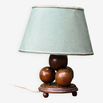 Lampe de chevet, pied boules, art déco