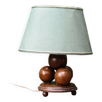 Lampe de chevet, pied boules, art déco