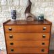Vintage 60s chest of drawers has 4 drawers edited by Henri Couture