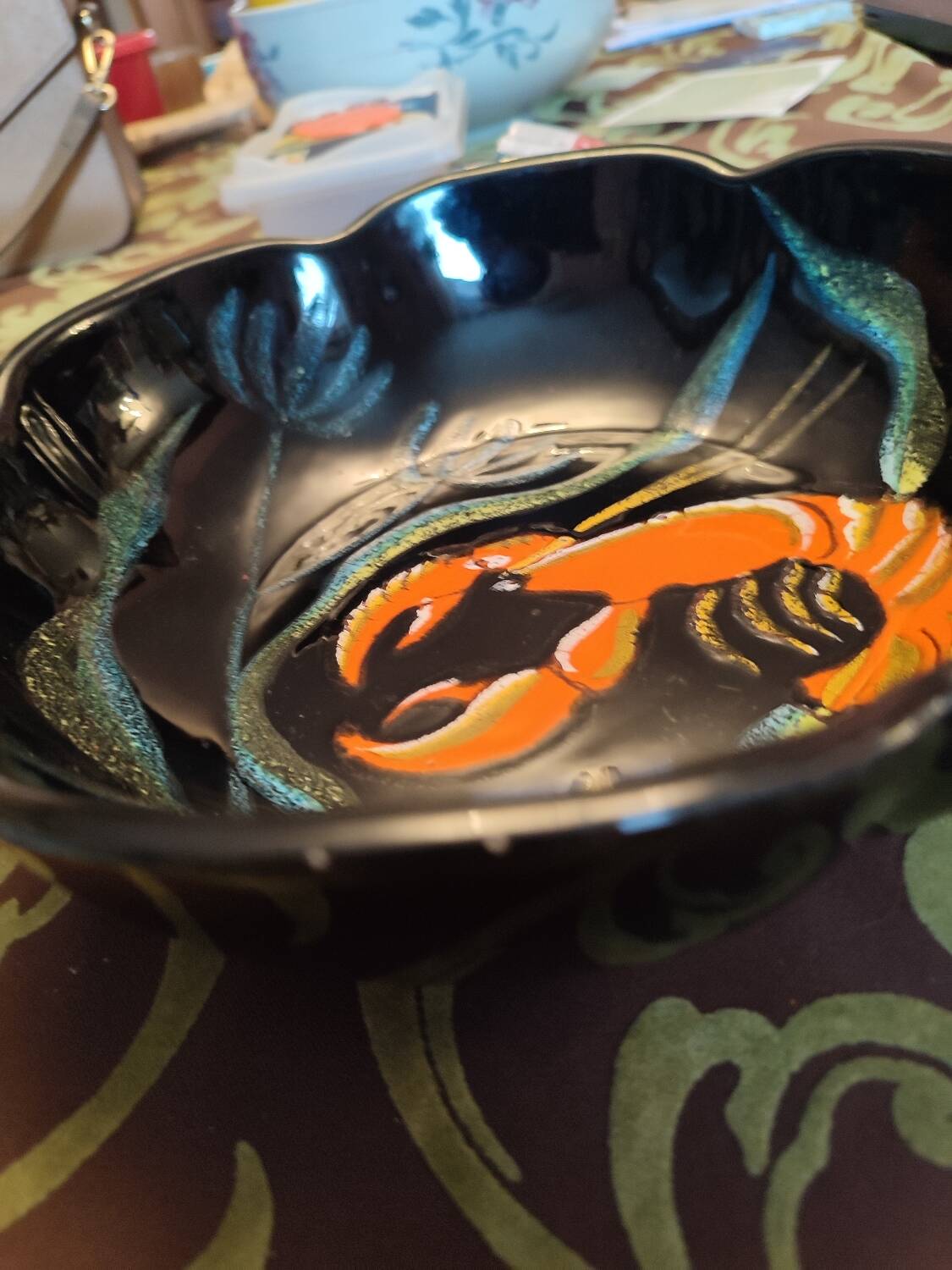 Salad bowl signed G. Fourmaintraux