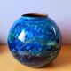 Lacquer vase on glass Jean Noël Bouillet 70s