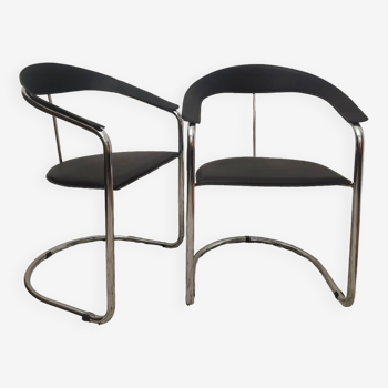 Pair of Canasta chairs by Arrben cantilever