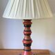 Vintage Italian turned wood lamp