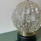 Lampe à poser vintage - globe en verre transparent