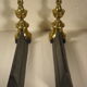 Pair of brass chenets