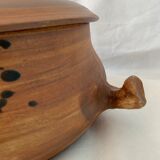 Service dish enamelled sandstone Pottery of the Vallauris Dove