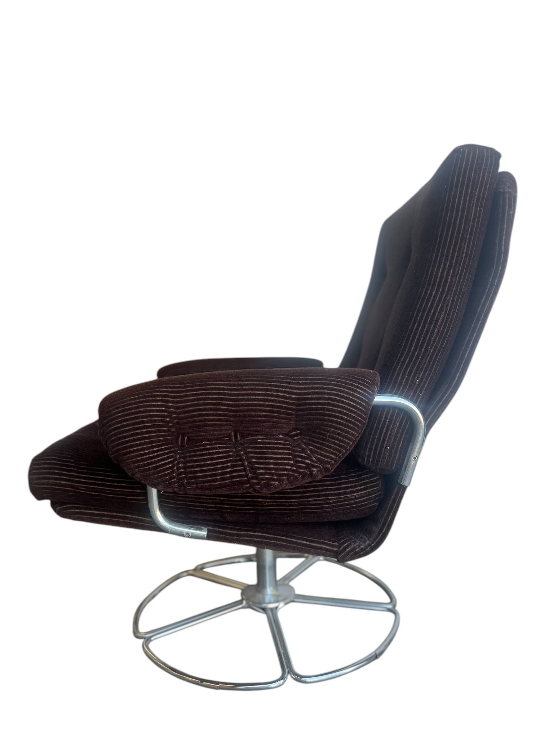 Fauteuil marron/monoplace/chaise longue vintage