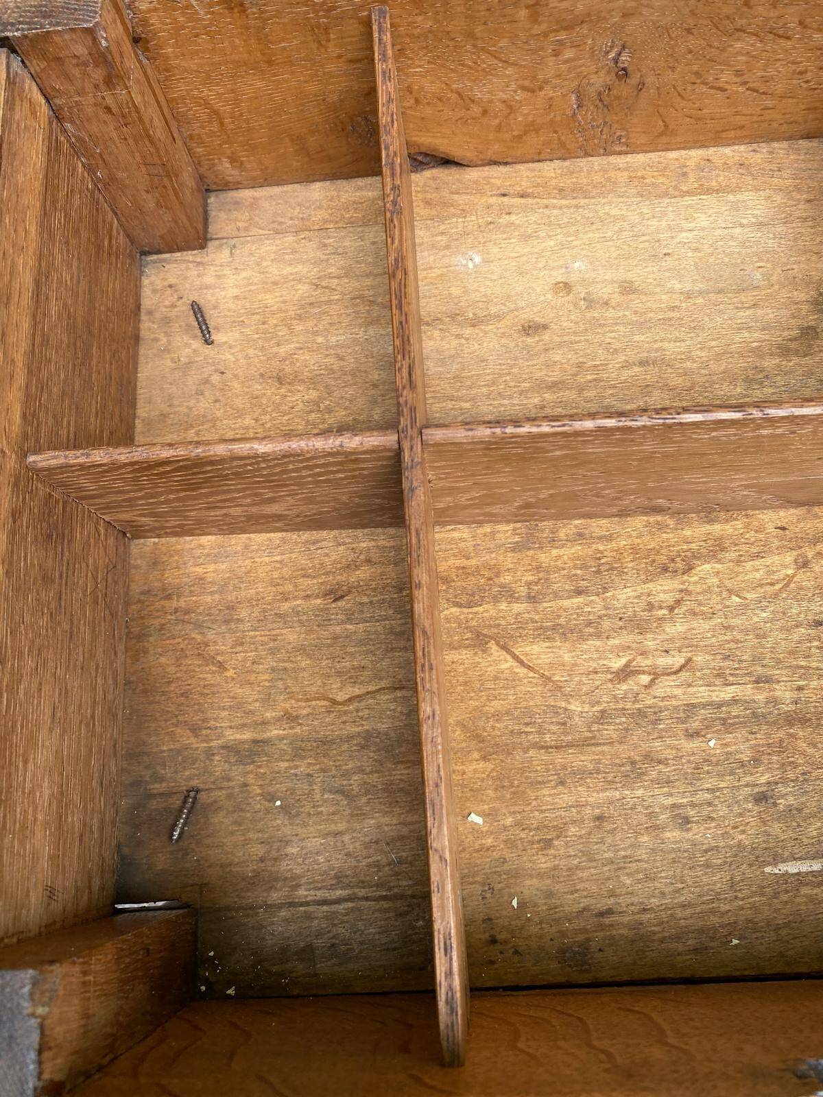 20th-century solid oak dressing table.