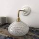 White speckled Clichy glass wall light