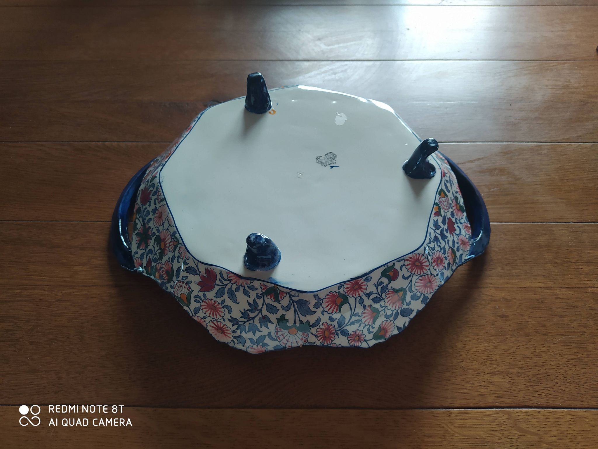 Plat melonnière en Gien modèle Cachemire
