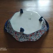 Plat melonnière en Gien modèle Cachemire