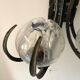 Brutalist pair of glass wall lights Mazzega, Italy 1960