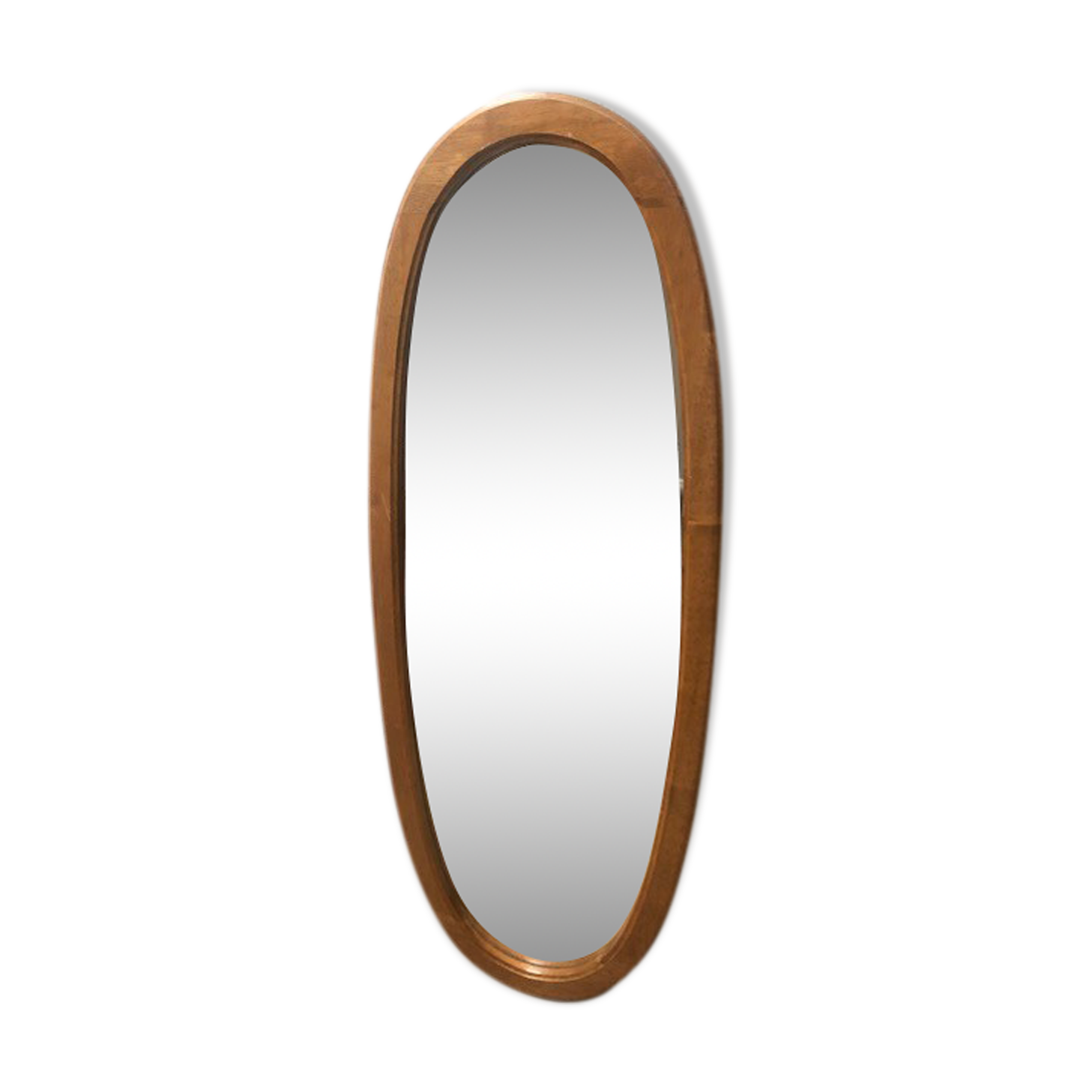 Wooden oval mirror 48x127cm