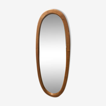 Wooden oval mirror 48x127cm
