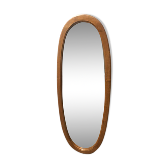 Wooden oval mirror 48x127cm