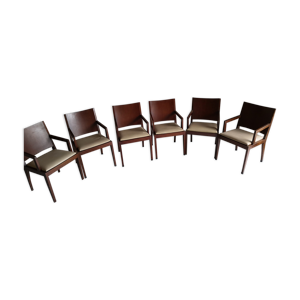 suite de 6 fauteuils vintage
