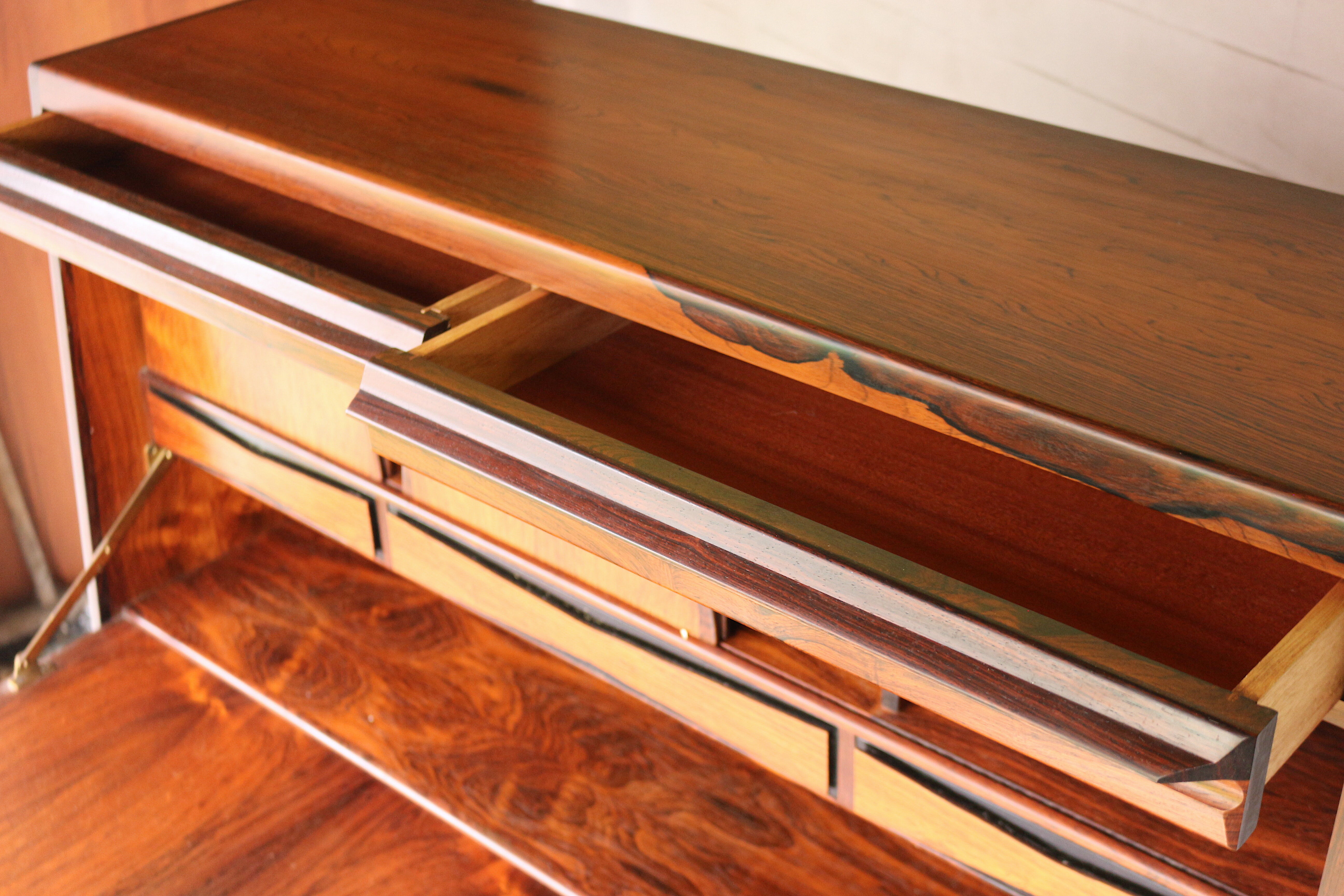 Erling Torvits rosewood secretary for Klim Møbelfabrik, 1966's