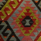 Large Green Handmade Vintage Kilim Rug, 184x309Cm