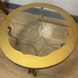 Table basse , piétement à décor de coq